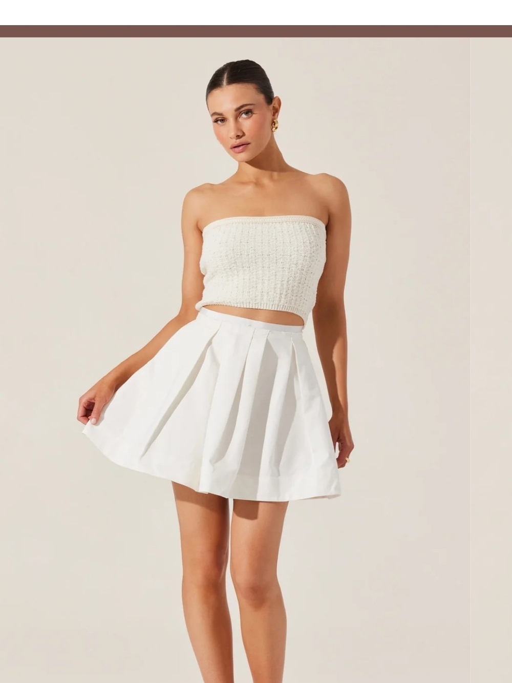 ASTR the label Antheia White Mini Shirt- Medium